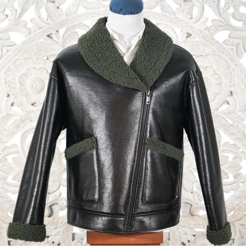 ❗️$90 FIRM❗️Scotch & Soda Green Sherpa Jacket